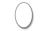 Овал вертикально без отверстий