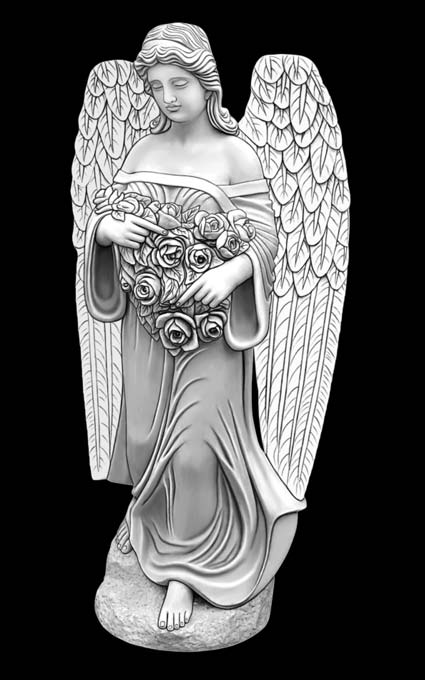 Ангел с крыльями и розами 108