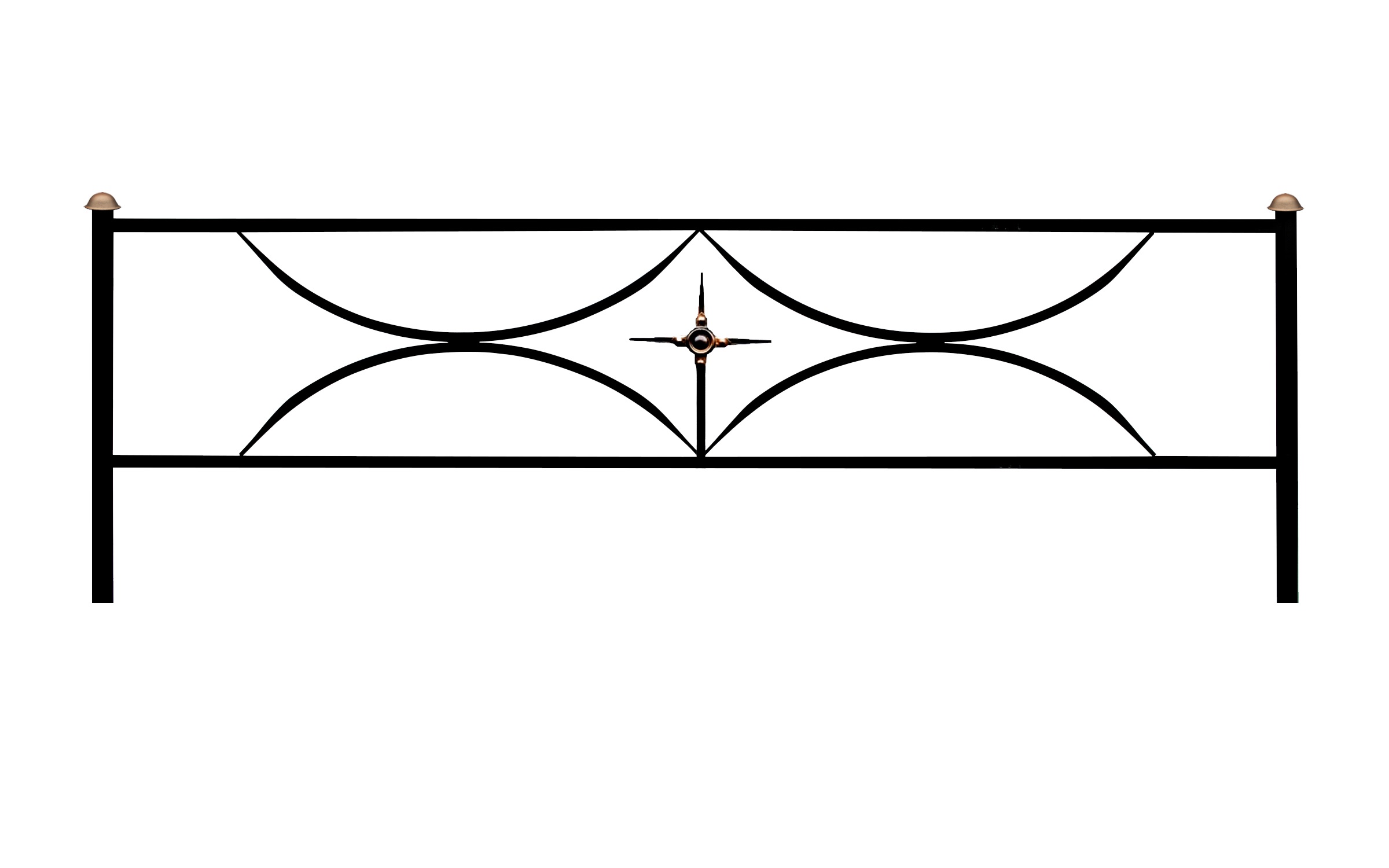 Ограда Дуговая 15 с крестом